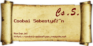 Csobai Sebestyén névjegykártya